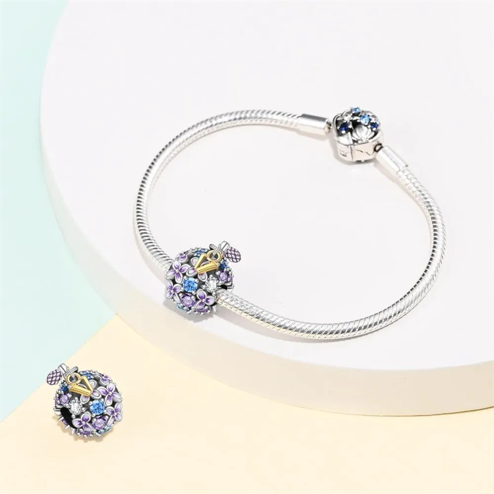KUNSIR Bead Charm in Argento Sterling 925 con Cubic Zirconia per Braccialetti e Collane Europei - immagine 3