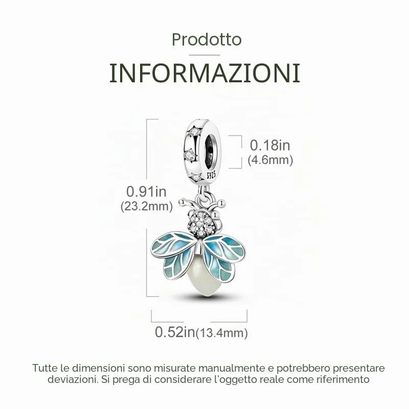KUNSIR Ciondolo in Argento Sterling 925 con Cubic Zirconia per Braccialetti e Collane Europei - immagine 7