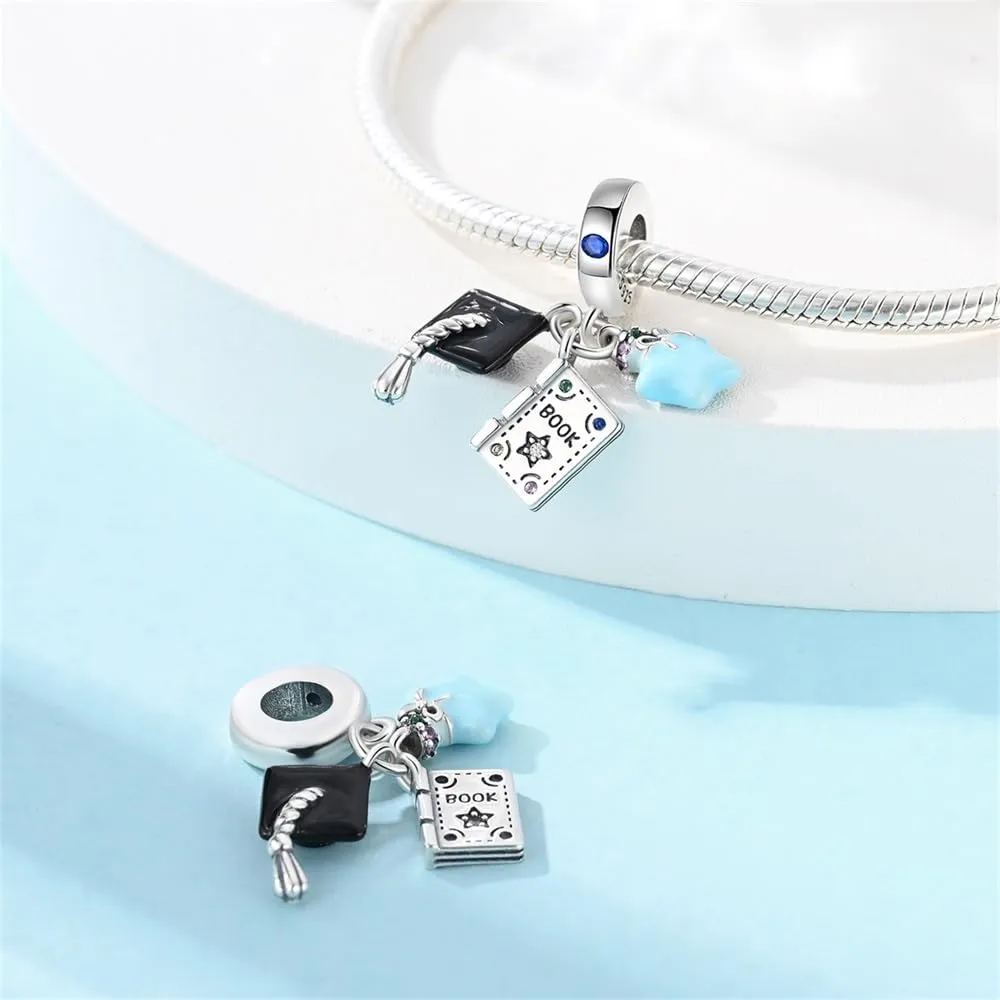 KUNSIR Bead Charm in Argento Sterling 925 con Cubic Zirconia, Compatibile con Braccialetti e Collane Europei - immagine 2