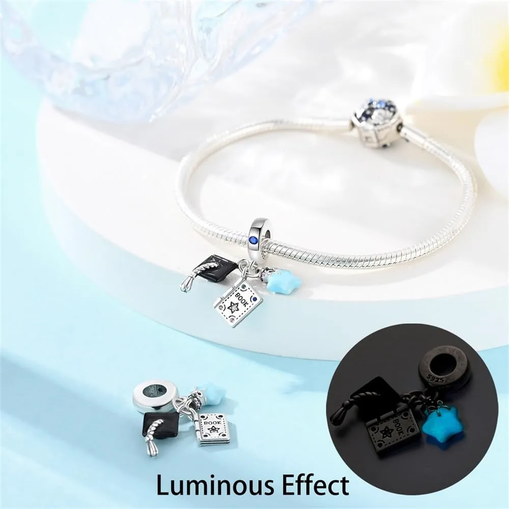 KUNSIR Bead Charm in Argento Sterling 925 con Cubic Zirconia, Compatibile con Braccialetti e Collane Europei - immagine 3