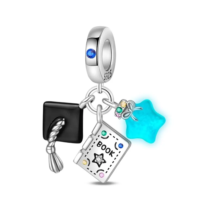 KUNSIR Bead Charm in Argento Sterling 925 con Cubic Zirconia, Compatibile con Braccialetti e Collane Europei - immagine 4