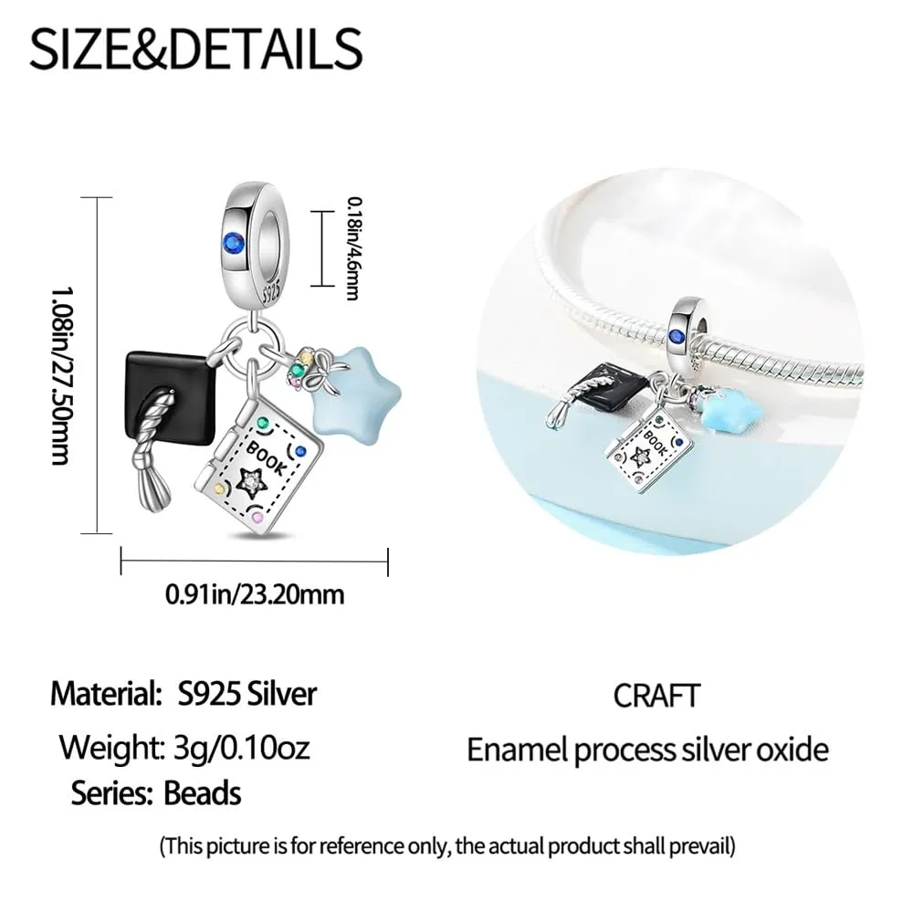 KUNSIR Bead Charm in Argento Sterling 925 con Cubic Zirconia, Compatibile con Braccialetti e Collane Europei - immagine 6