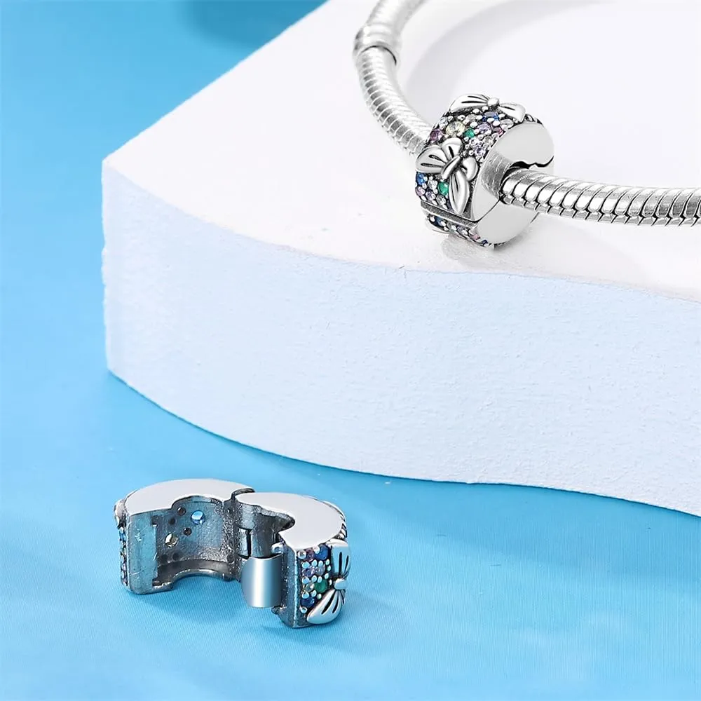 KUNSIR Bead Charm in Argento Sterling 925 con Cubic Zirconia per Braccialetti e Collane Europei - immagine 2