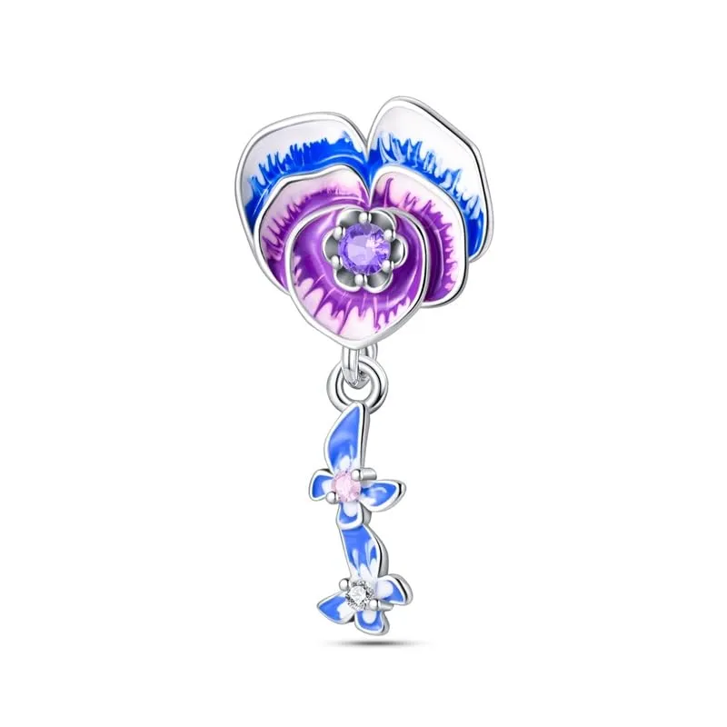 KUNSIR Bead Charm in Argento Sterling 925 con Cubic Zirconia per Braccialetti e Collane Europei - immagine 1