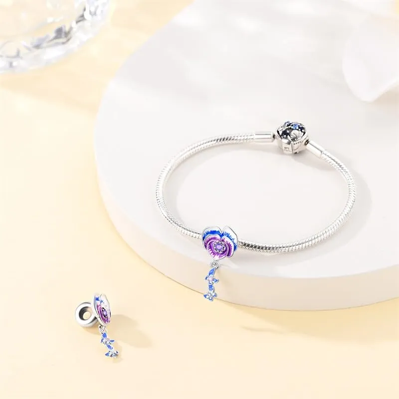 KUNSIR Bead Charm in Argento Sterling 925 con Cubic Zirconia per Braccialetti e Collane Europei - immagine 3
