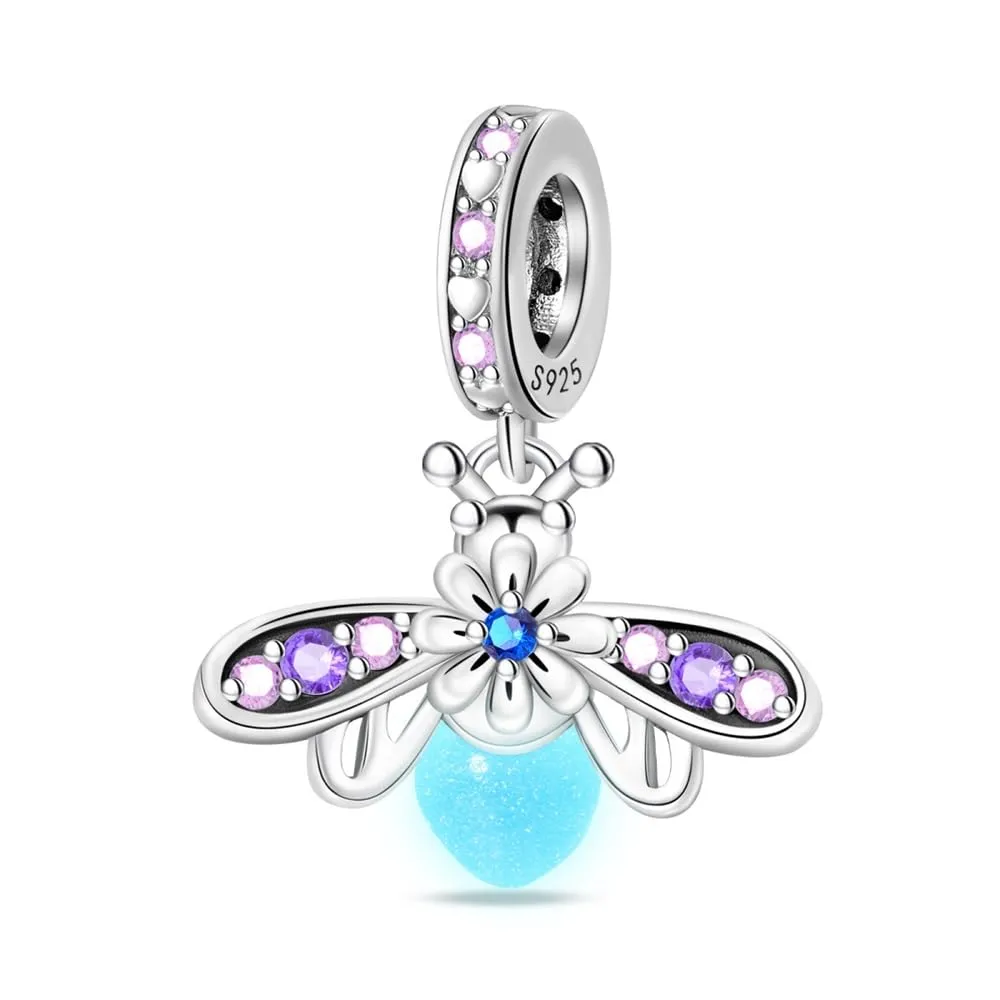 KUNSIR Bead Charm Ciondolo Argento Sterling 925 con Cubic Zirconia per Braccialetti e Collane Europei - immagine 1