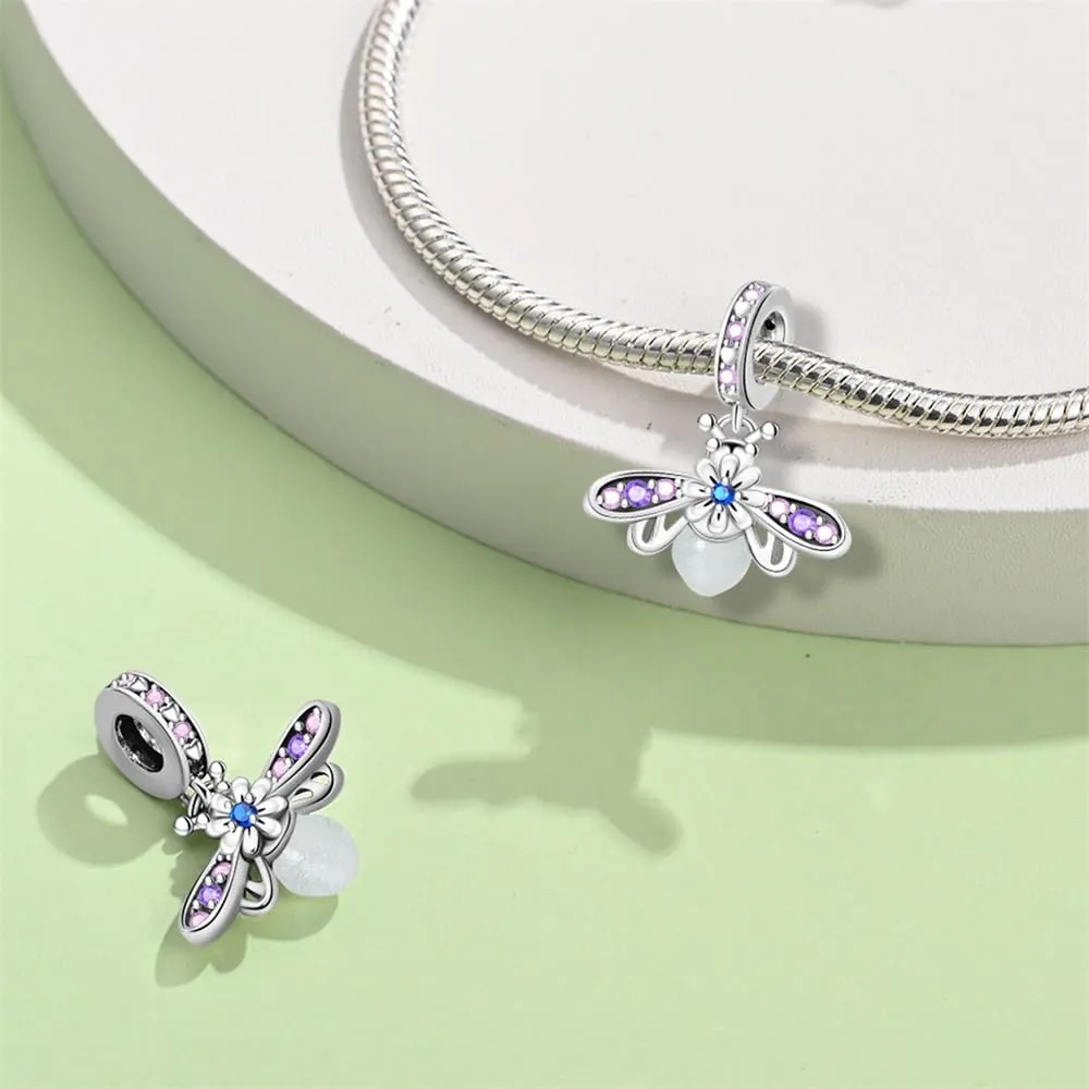 KUNSIR Bead Charm Ciondolo Argento Sterling 925 con Cubic Zirconia per Braccialetti e Collane Europei - immagine 3