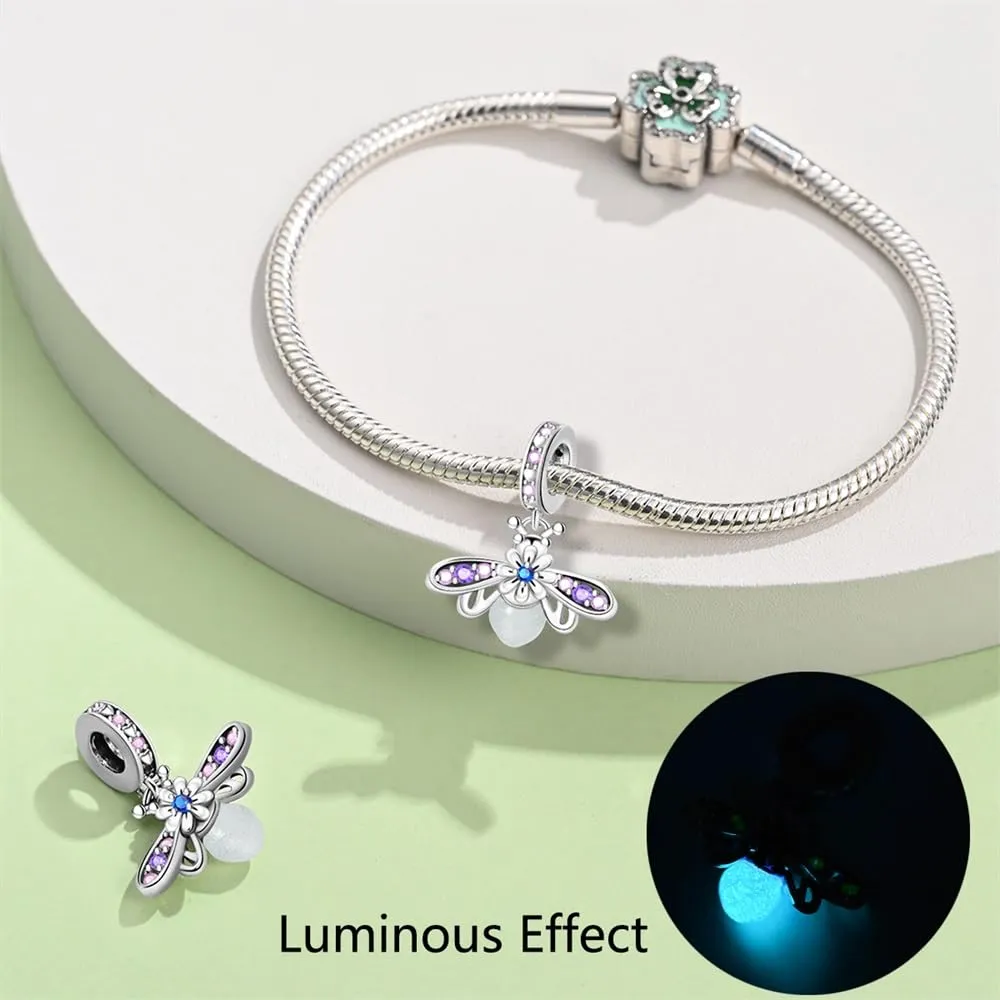 KUNSIR Bead Charm Ciondolo Argento Sterling 925 con Cubic Zirconia per Braccialetti e Collane Europei - immagine 4
