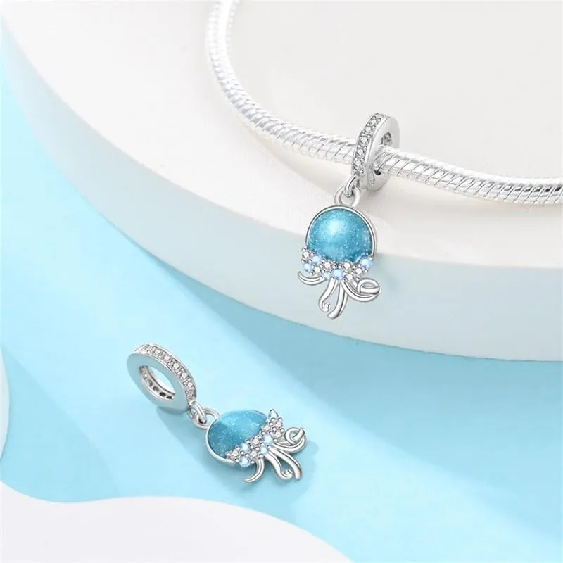 KUNSIR Bead Charm Ciondolo Argento Sterling 925 con Cubic Zirconia per Braccialetti e Collane Europei - immagine 2