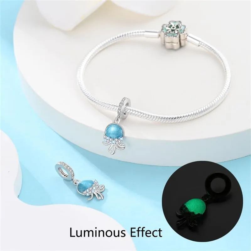 KUNSIR Bead Charm Ciondolo Argento Sterling 925 con Cubic Zirconia per Braccialetti e Collane Europei - immagine 3