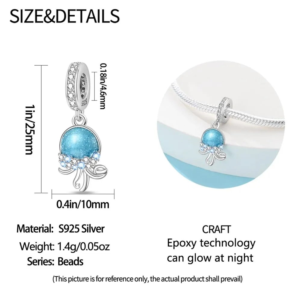 KUNSIR Bead Charm Ciondolo Argento Sterling 925 con Cubic Zirconia per Braccialetti e Collane Europei - immagine 5