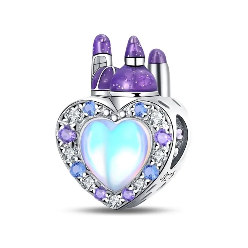 KUNSIR Bead Charm Ciondolo Argento Sterling 925 con Cubic Zirconia per Braccialetti e Collane Europei - immagine 1