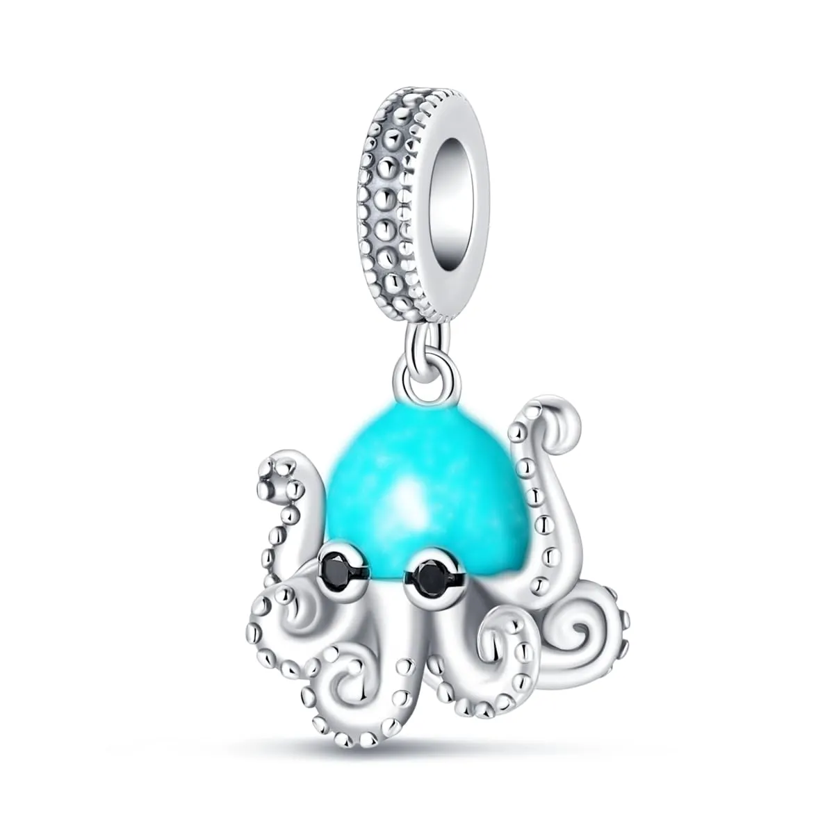 KUNSIR Bead Charm Ciondolo Argento Sterling 925 con Cubic Zirconia per Braccialetti e Collane Europei - immagine 2