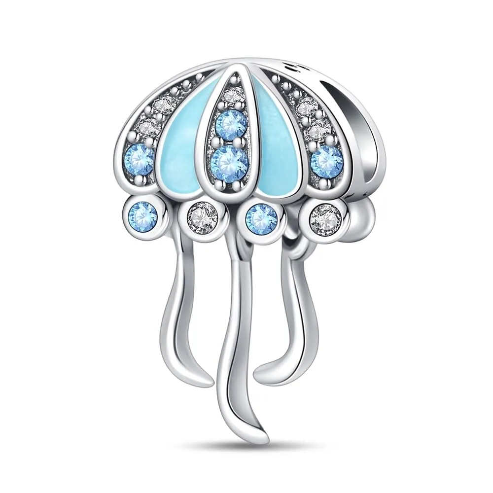 KUNSIR Bead Charm in Argento Sterling 925 con Cubic Zirconia per Braccialetti e Collane Europei - immagine 1