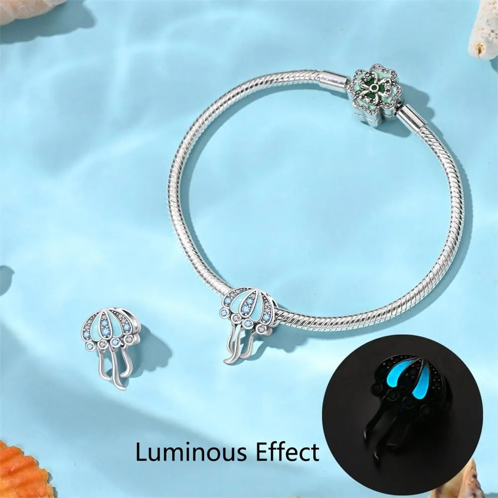 KUNSIR Bead Charm in Argento Sterling 925 con Cubic Zirconia per Braccialetti e Collane Europei - immagine 3