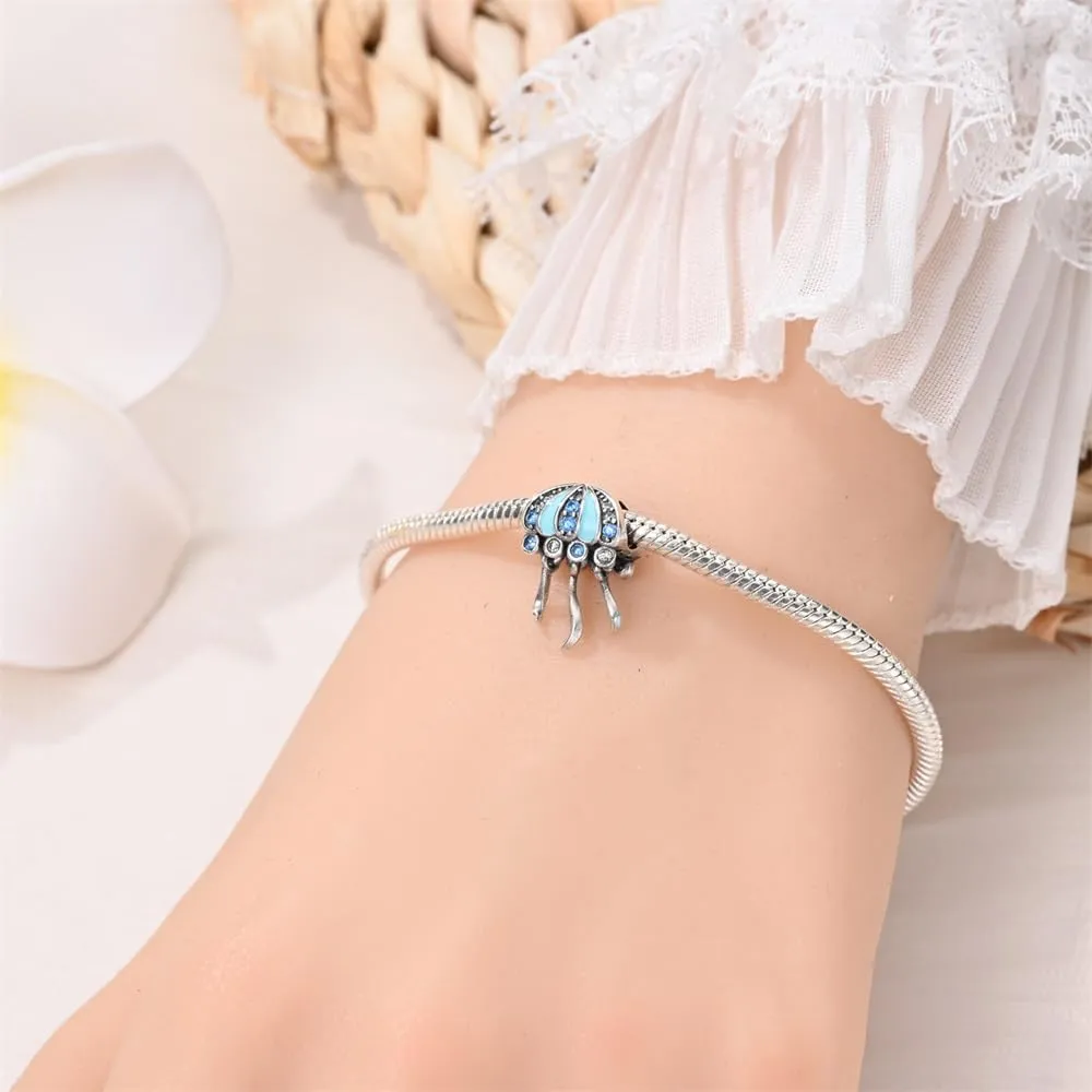 KUNSIR Bead Charm in Argento Sterling 925 con Cubic Zirconia per Braccialetti e Collane Europei - immagine 5
