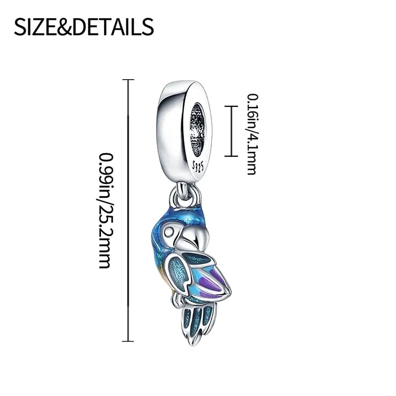 Pandach Bead Charm Ciondolo Argento Sterling 925 con Cubic Zirconia per Braccialetti e Collane Europei - immagine 5