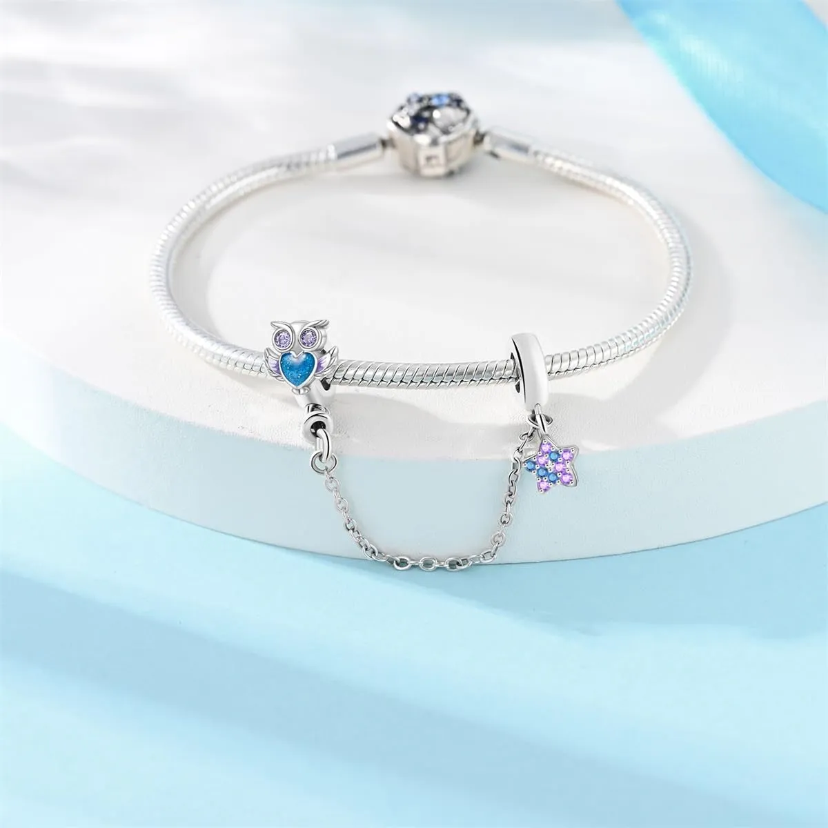 Pandach Bead Charm Ciondolo Argento Sterling 925 con Cubic Zirconia per Braccialetti e Collane Europei - immagine 3