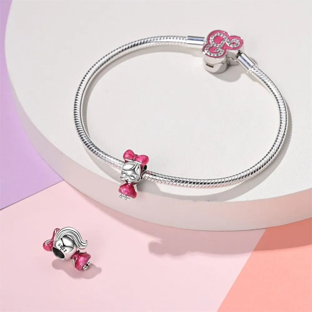 KUNSIR Bead Charm Ciondolo Argento Sterling 925 con Cubic Zirconia per Braccialetti e Collane Europei - immagine 3