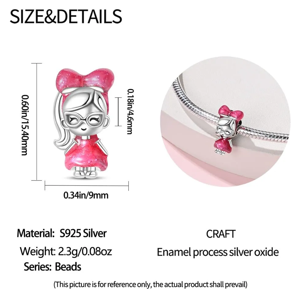 KUNSIR Bead Charm Ciondolo Argento Sterling 925 con Cubic Zirconia per Braccialetti e Collane Europei - immagine 5