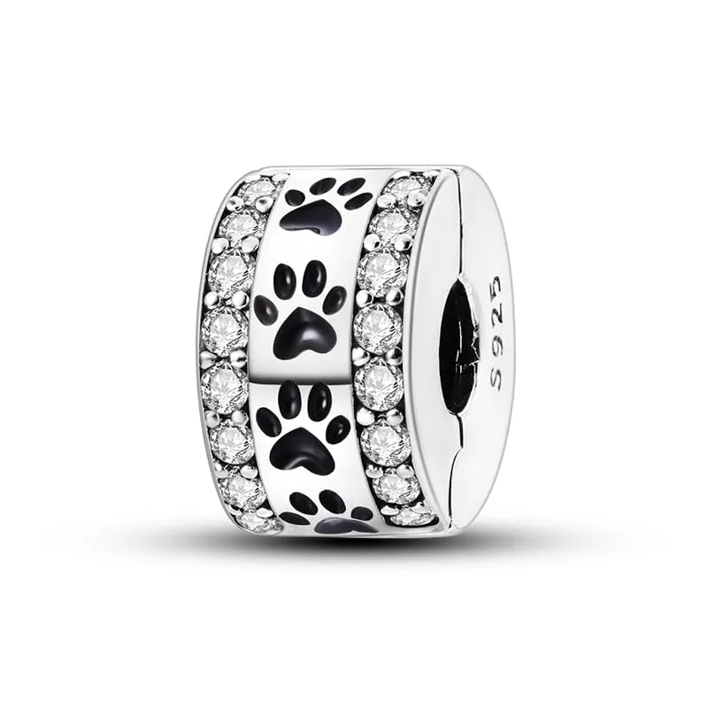 Pandach Bead Charm Ciondolo Argento Sterling 925 con Cubic Zirconia per Braccialetti e Collane Europei - immagine 1