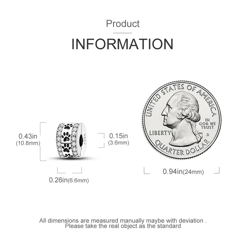 Pandach Bead Charm Ciondolo Argento Sterling 925 con Cubic Zirconia per Braccialetti e Collane Europei - immagine 4