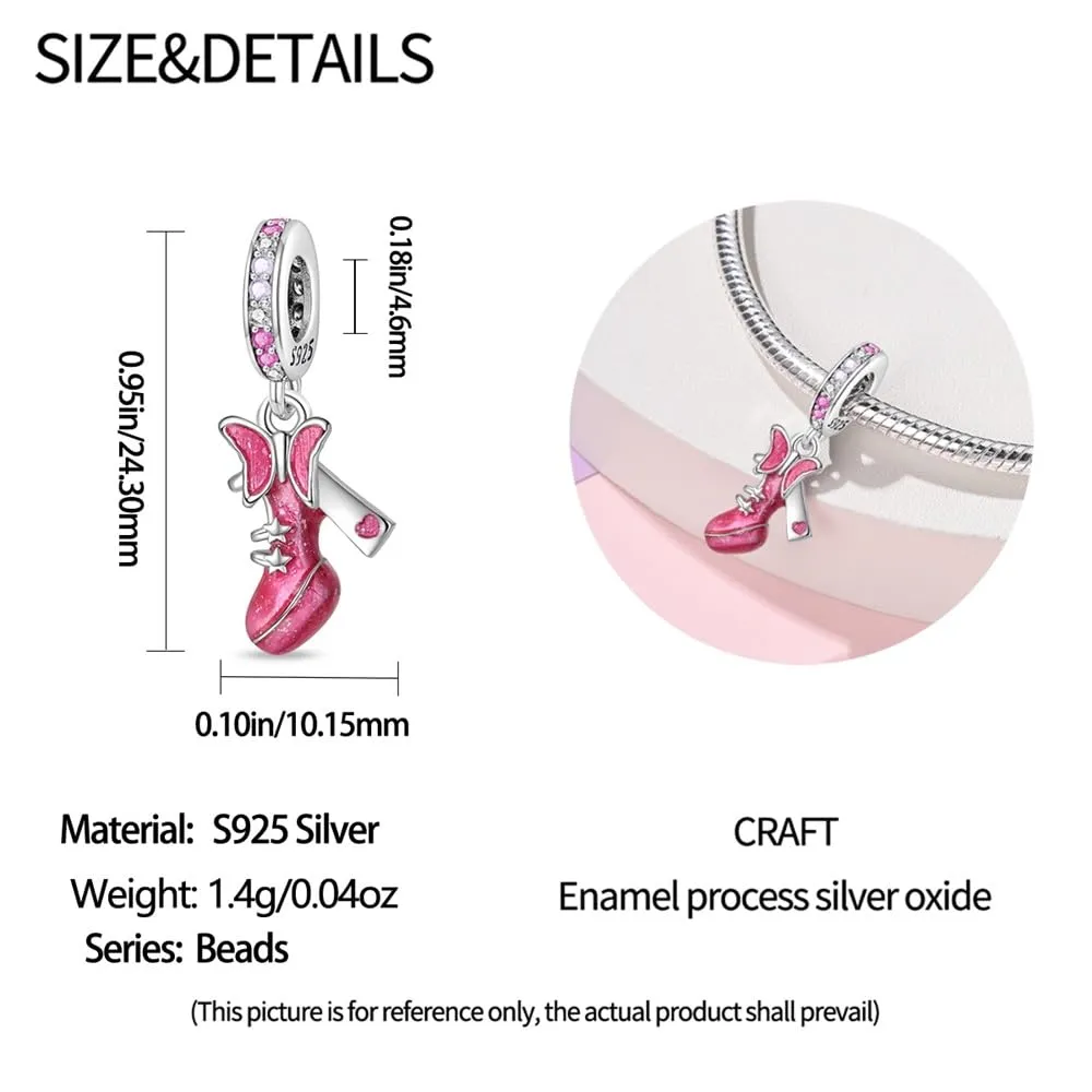 Pandach Bead Charm in Argento Sterling 925 con Cubic Zirconia per Braccialetti e Collane Europei - immagine 5