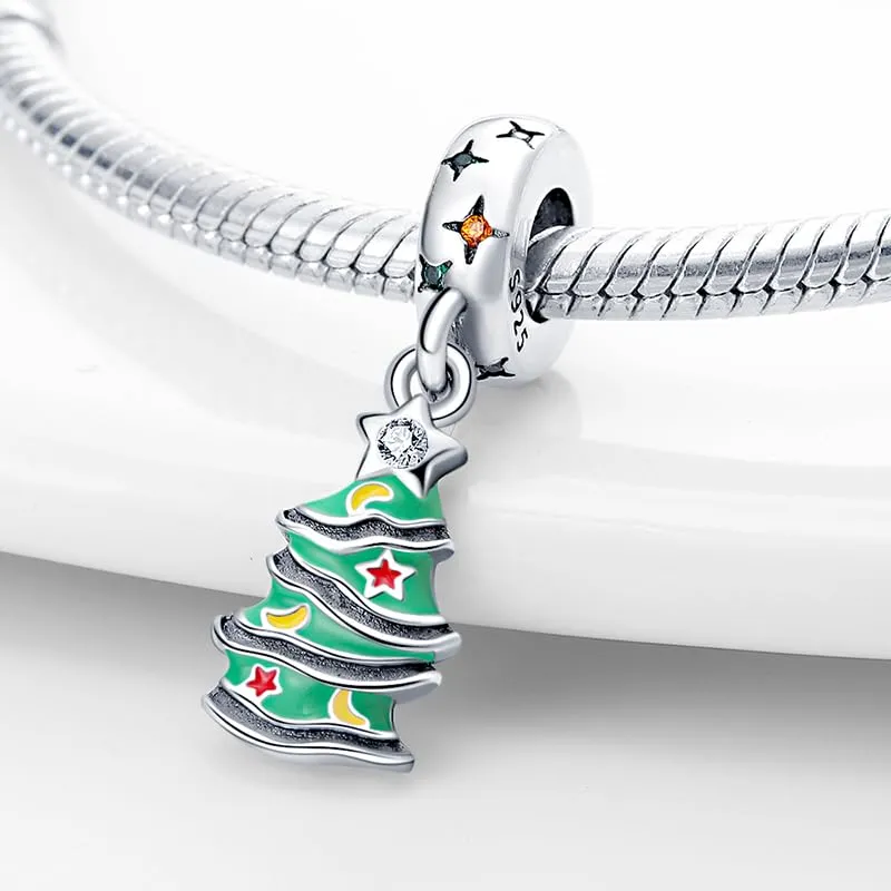 KUNSIR Bead Charm Ciondolo Argento Sterling 925 con Cubic Zirconia per Pandora, Braccialetti e Collane Europei - immagine 2