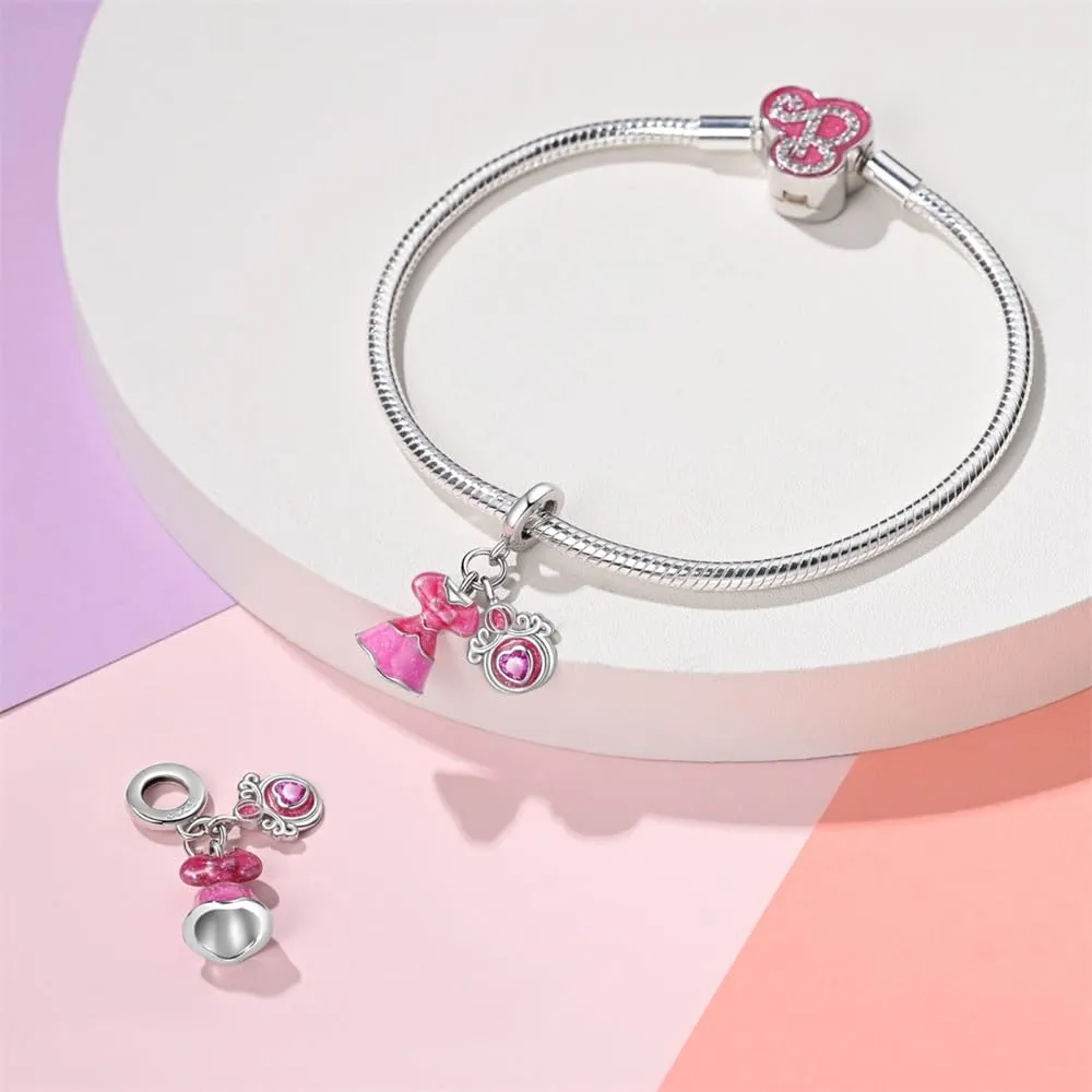 Pandach Bead Charm Ciondolo Argento Sterling 925 con Cubic Zirconia per Braccialetti e Collane Europei - immagine 3