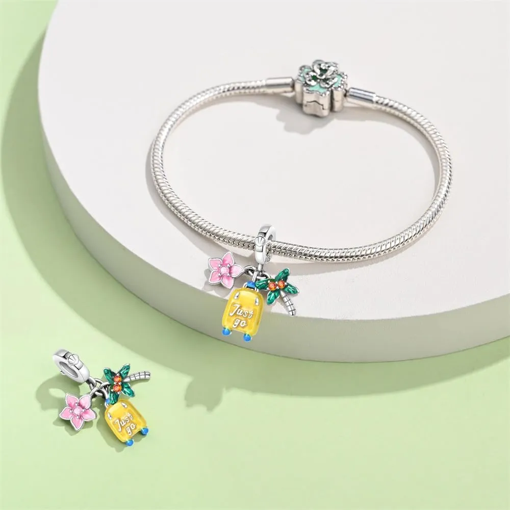 KUNSIR Bead Charm in Argento Sterling 925 con Cubic Zirconia per Braccialetti e Collane Europei - immagine 3