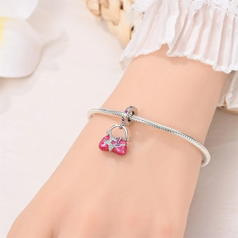 Pandach Bead Charm Ciondolo in Argento Sterling 925 con Cubic Zirconia per Braccialetti e Collane Europei - immagine 4