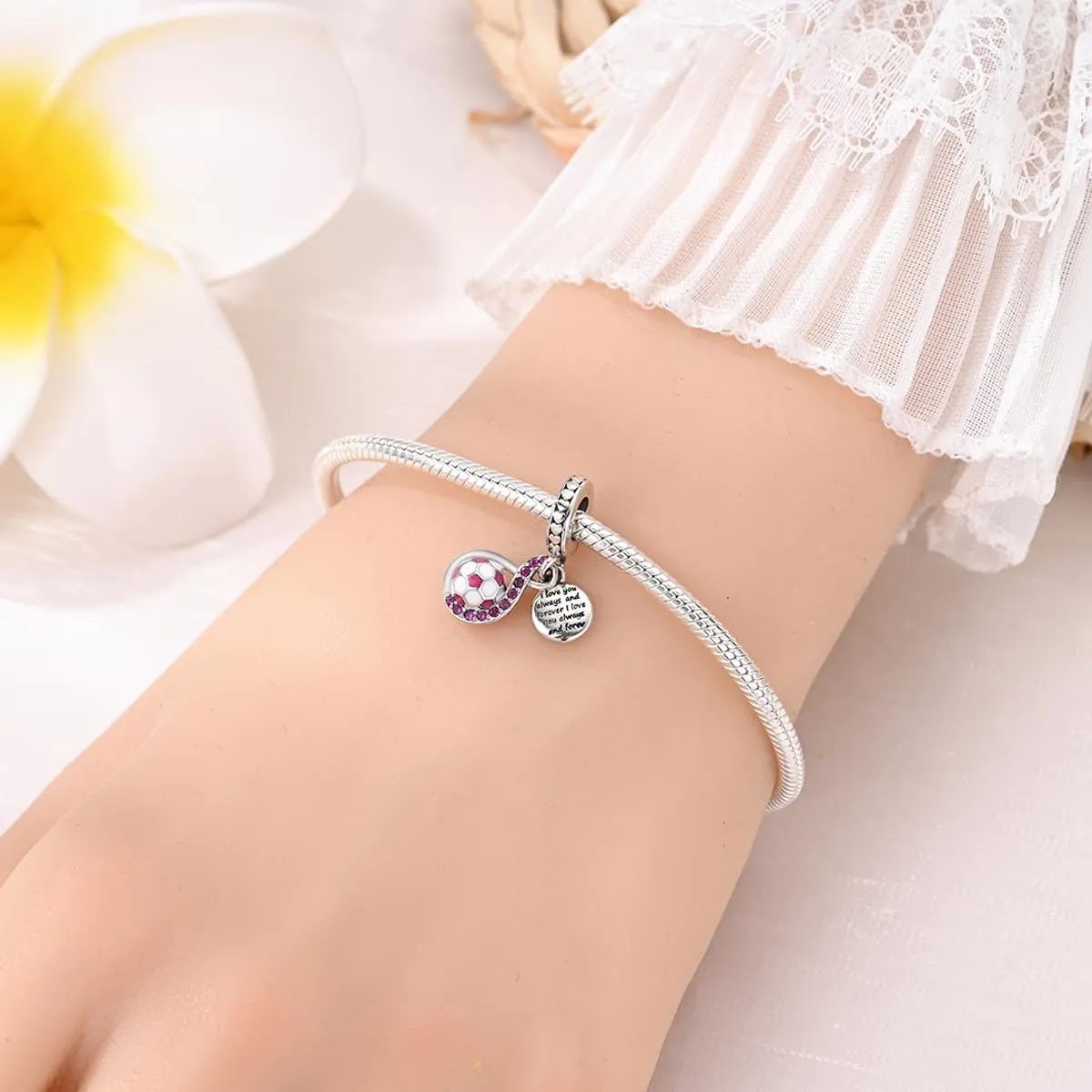 Pandach Bead Charm in Argento Sterling 925 con Cubic Zirconia per Braccialetti e Collane Europei - immagine 4