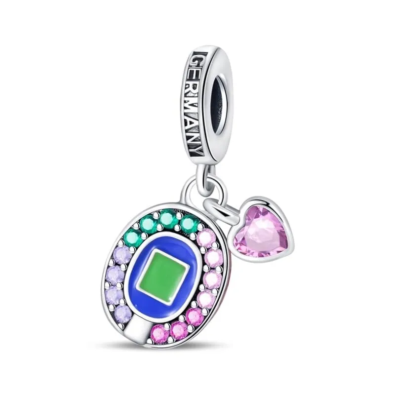KUNSIR Bead Charm in Argento Sterling 925 con Cubic Zirconia, Compatibile con Braccialetti e Collane Europei - immagine 1