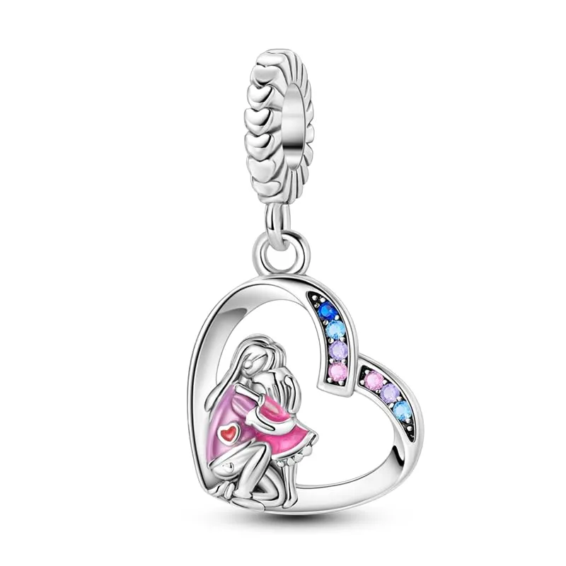Pandach Bead Charm in Argento Sterling 925 con Cubic Zirconia, Compatibile con Braccialetti e Collane Europei - immagine 1
