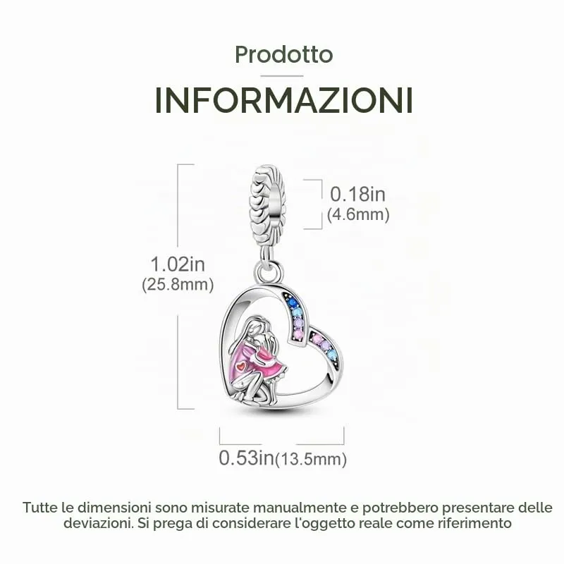 Pandach Bead Charm in Argento Sterling 925 con Cubic Zirconia, Compatibile con Braccialetti e Collane Europei - immagine 5