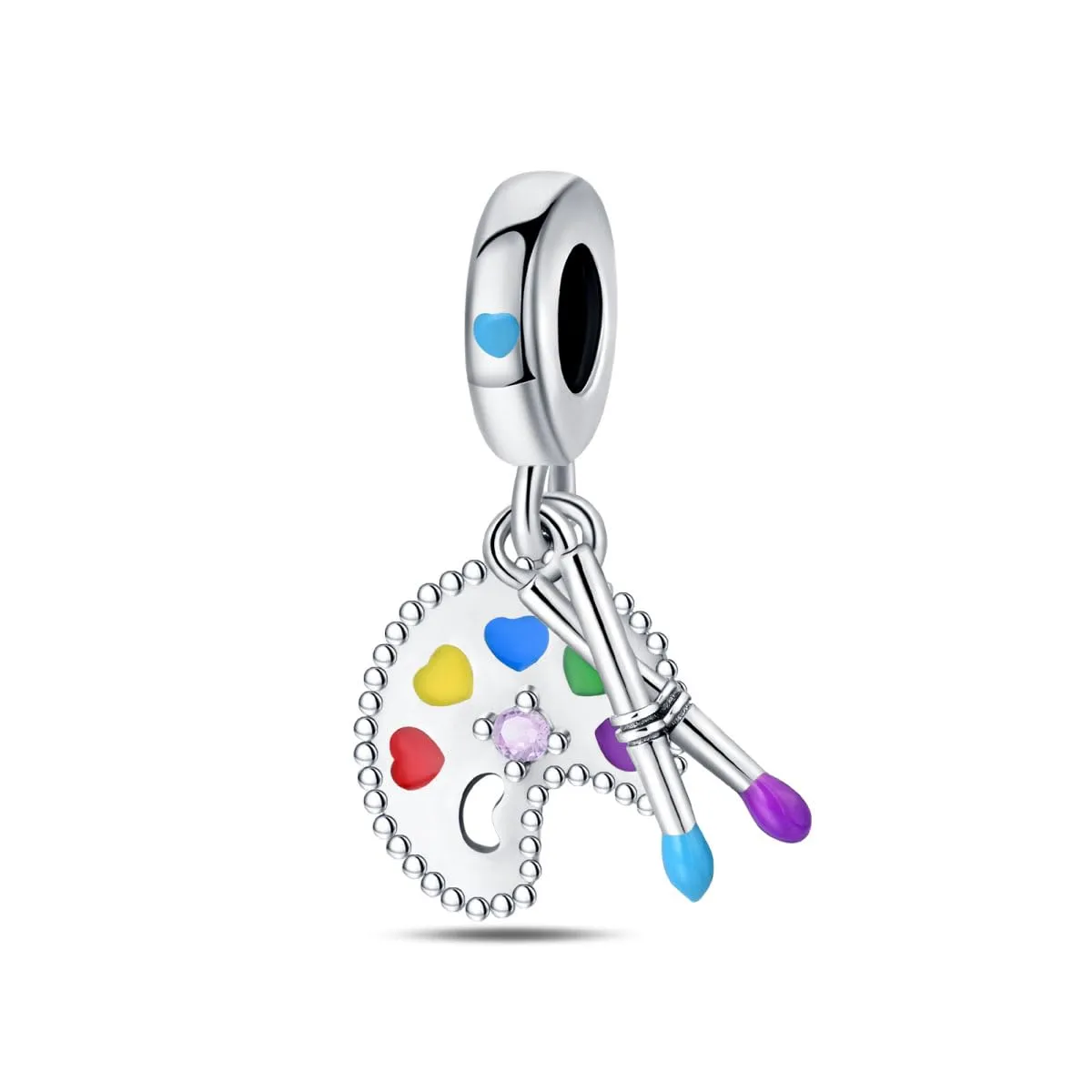 KUNSIR Bead Charm in Argento Sterling 925 con Cubic Zirconia per Braccialetti e Collane Europei - immagine 1