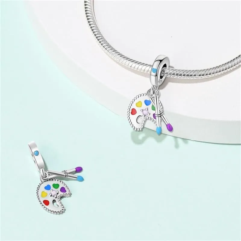 KUNSIR Bead Charm in Argento Sterling 925 con Cubic Zirconia per Braccialetti e Collane Europei - immagine 2