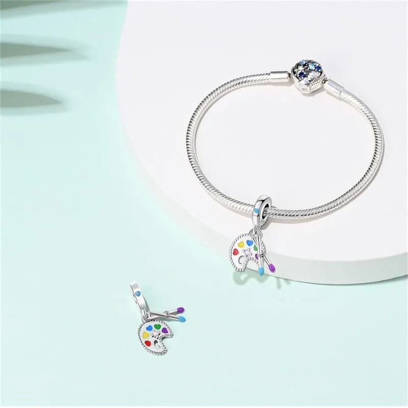 KUNSIR Bead Charm in Argento Sterling 925 con Cubic Zirconia per Braccialetti e Collane Europei - immagine 3