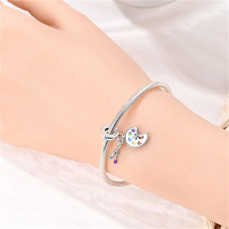 KUNSIR Bead Charm in Argento Sterling 925 con Cubic Zirconia per Braccialetti e Collane Europei - immagine 4