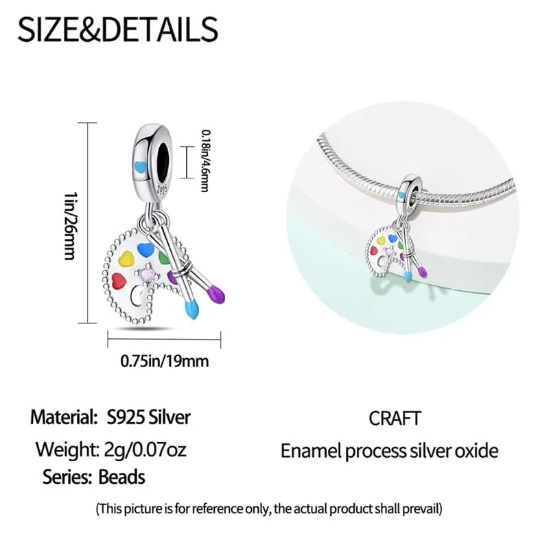 KUNSIR Bead Charm in Argento Sterling 925 con Cubic Zirconia per Braccialetti e Collane Europei - immagine 5