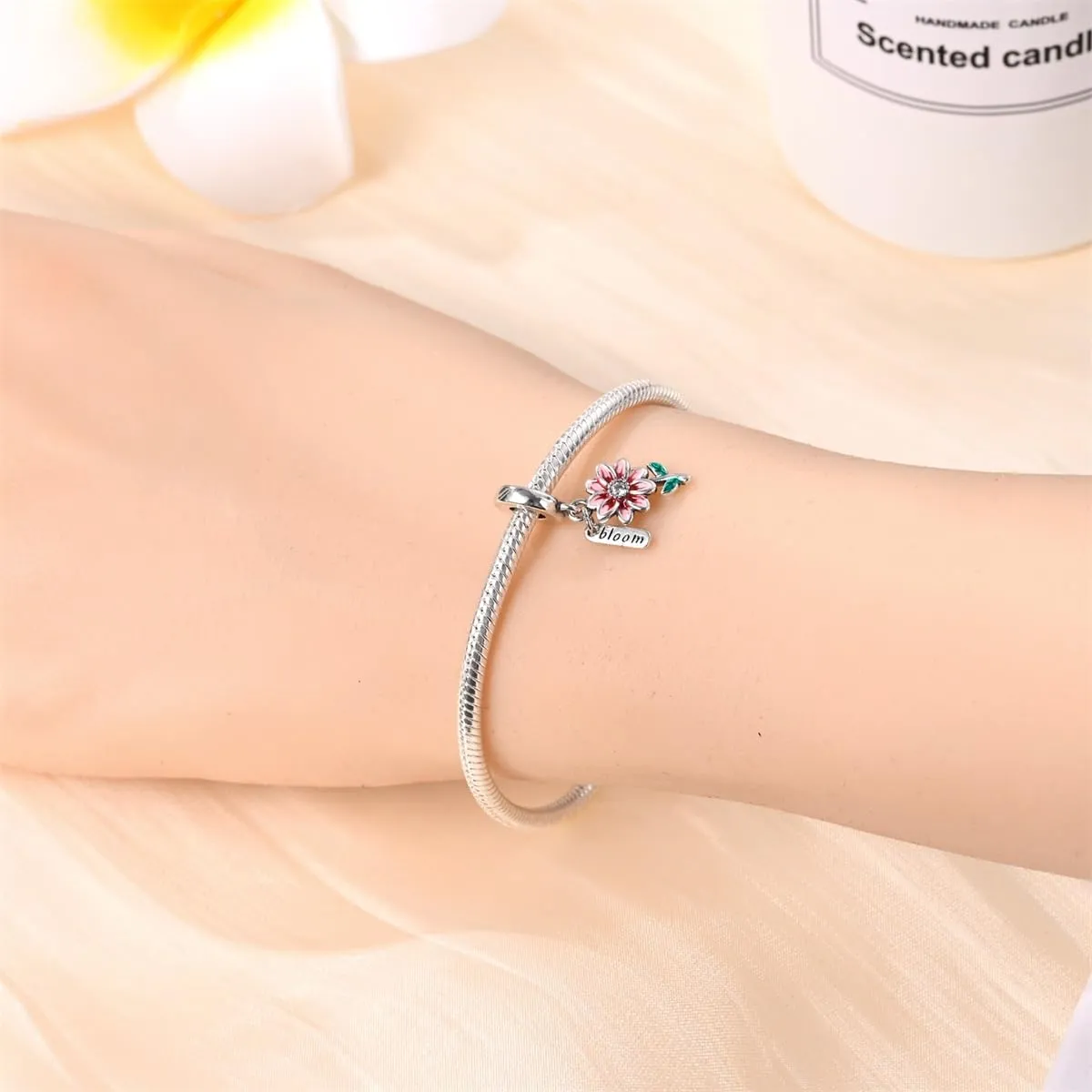 KUNSIR Bead Charm in Argento Sterling 925 con Cubic Zirconia per Braccialetti e Collane Europei - immagine 4