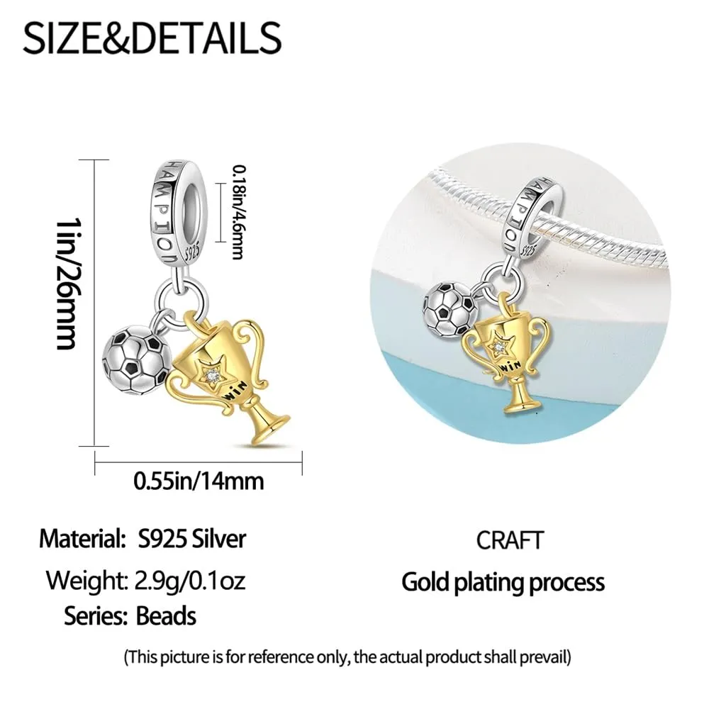 KUNSIR Bead Charm Ciondolo Argento Sterling 925 con Cubic Zirconia per Braccialetti e Collane Europei - immagine 5