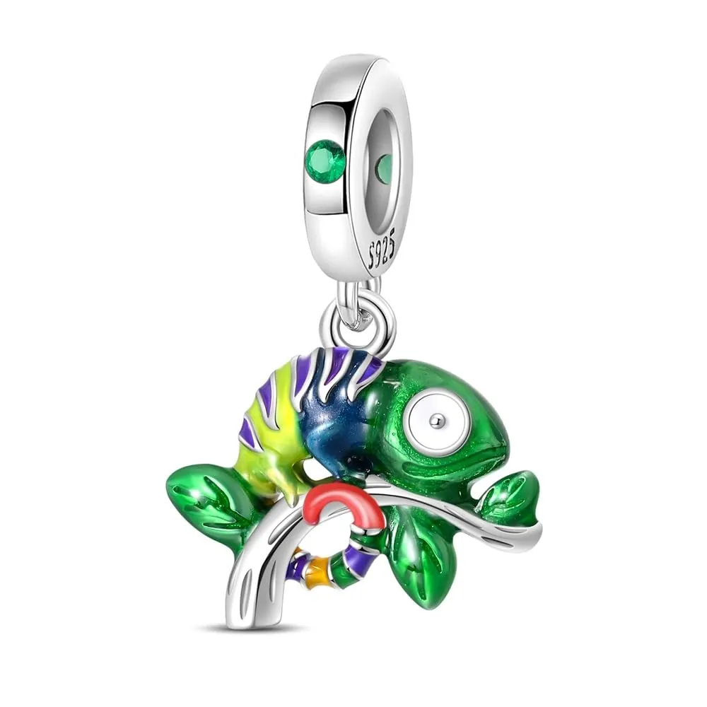 KUNSIR Bead Charm Ciondolo Argento Sterling 925 con Cubic Zirconia per Braccialetti e Collane Europei - immagine 1