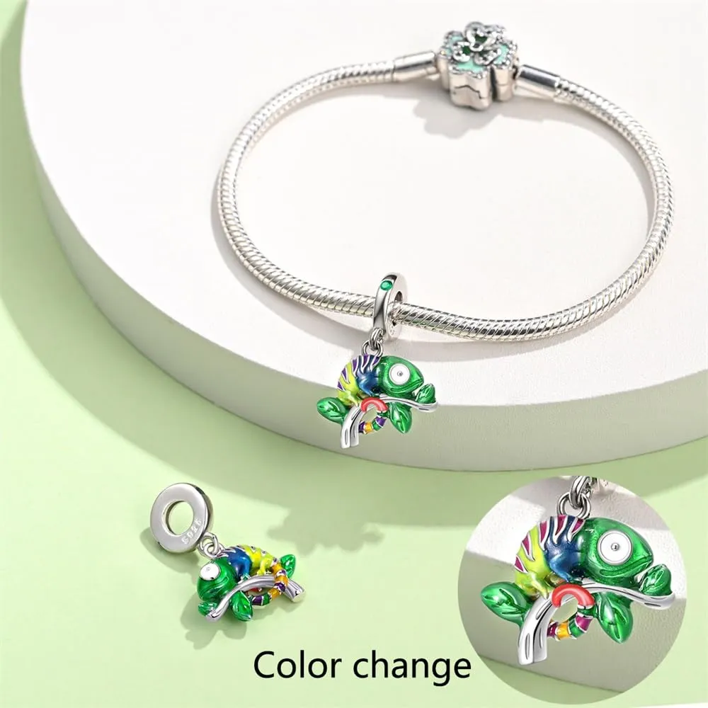 KUNSIR Bead Charm Ciondolo Argento Sterling 925 con Cubic Zirconia per Braccialetti e Collane Europei - immagine 3