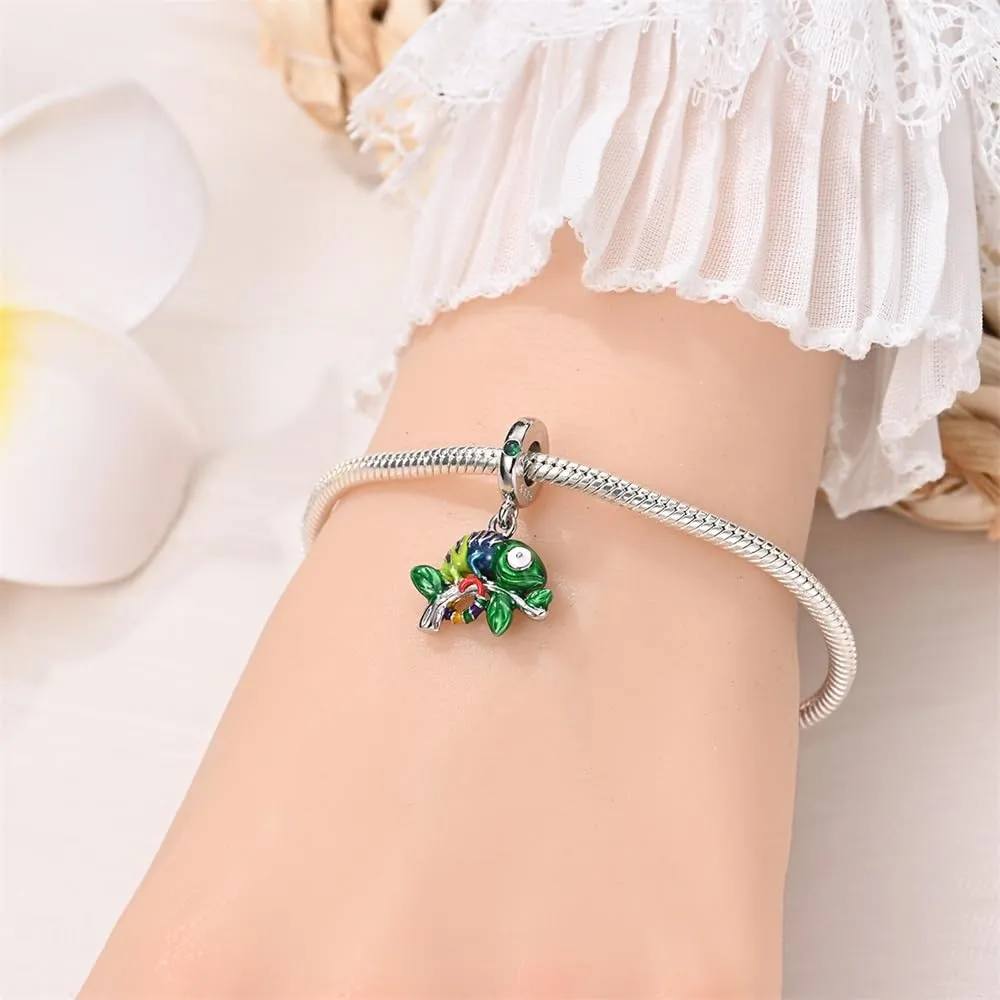 KUNSIR Bead Charm Ciondolo Argento Sterling 925 con Cubic Zirconia per Braccialetti e Collane Europei - immagine 5