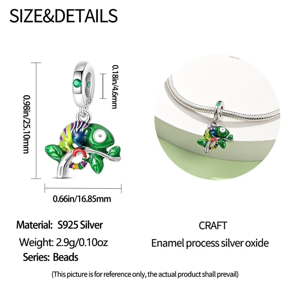 KUNSIR Bead Charm Ciondolo Argento Sterling 925 con Cubic Zirconia per Braccialetti e Collane Europei - immagine 6