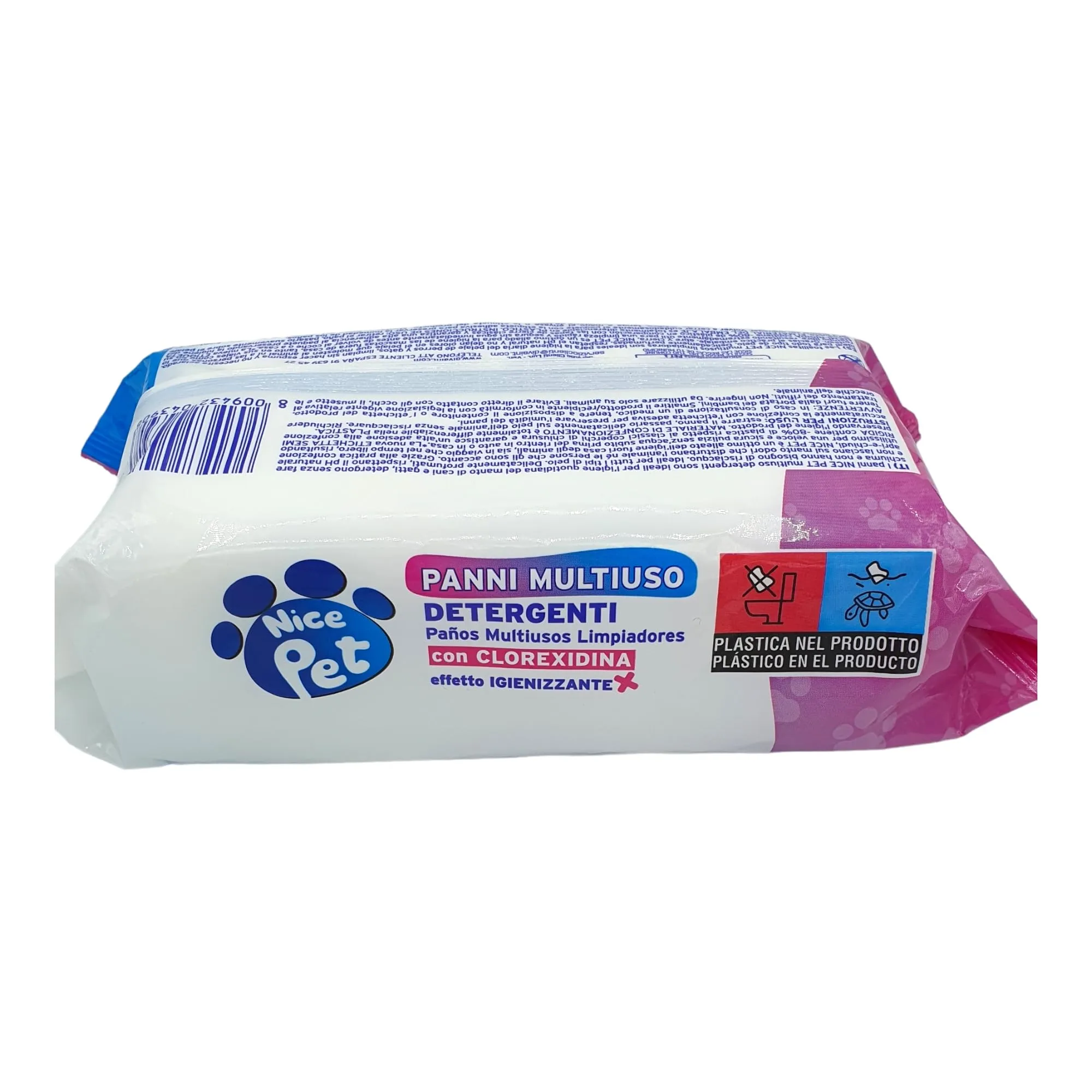 Nice Pet Salviette Multiuso Detergenti Igienizzanti per Cani e Gatti al Muschio con Clorexidina, 100 Salviette - immagine 8