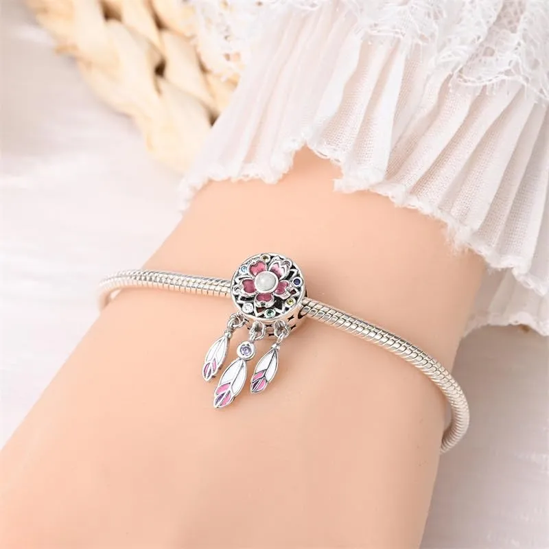 Pandach Bead Charm in Argento Sterling 925 con Cubic Zirconia per Braccialetti e Collane Europei - immagine 5