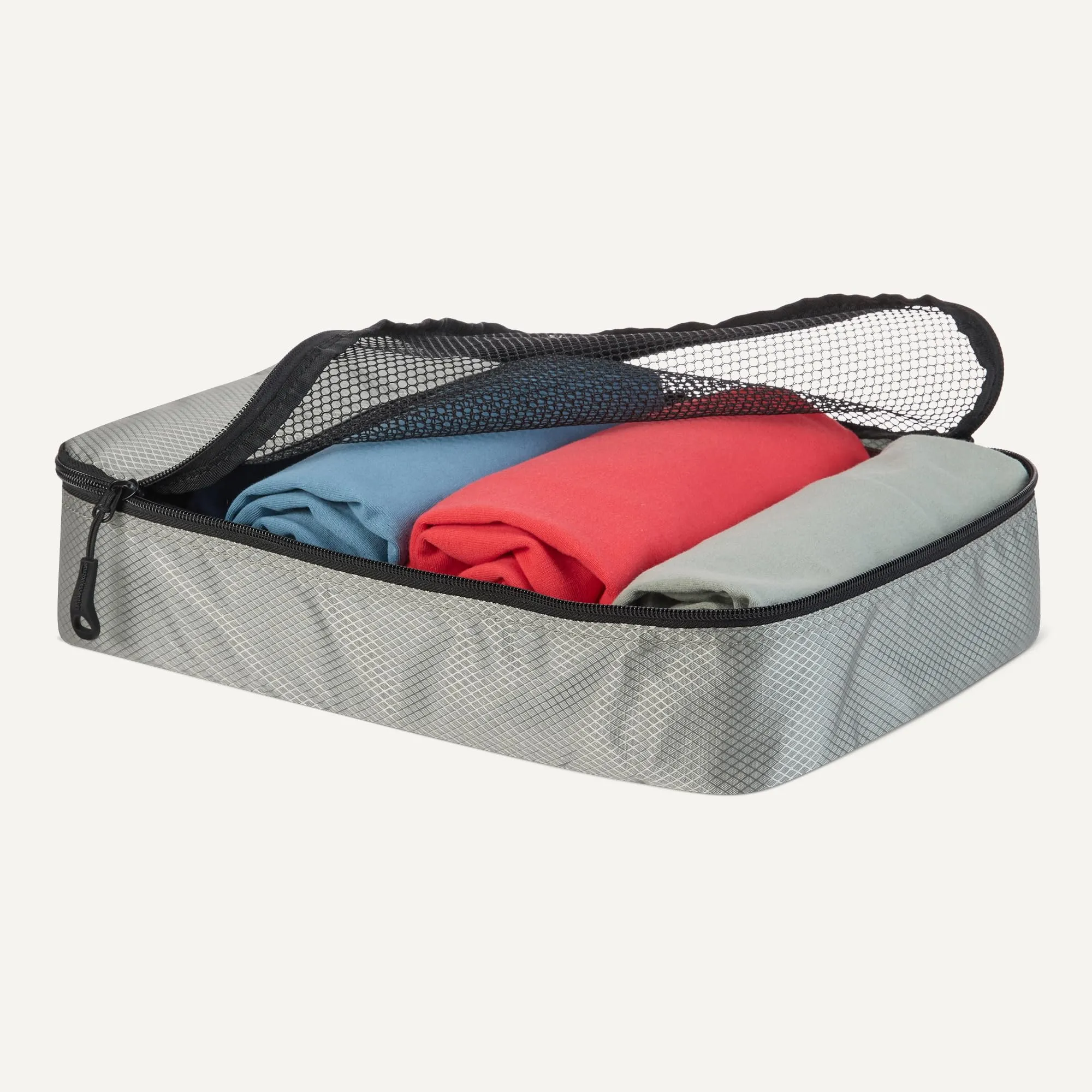 Amazon Essentials Set di 4 Packing Cube Organizer per Bagagli, Medium, Grigio - immagine 3