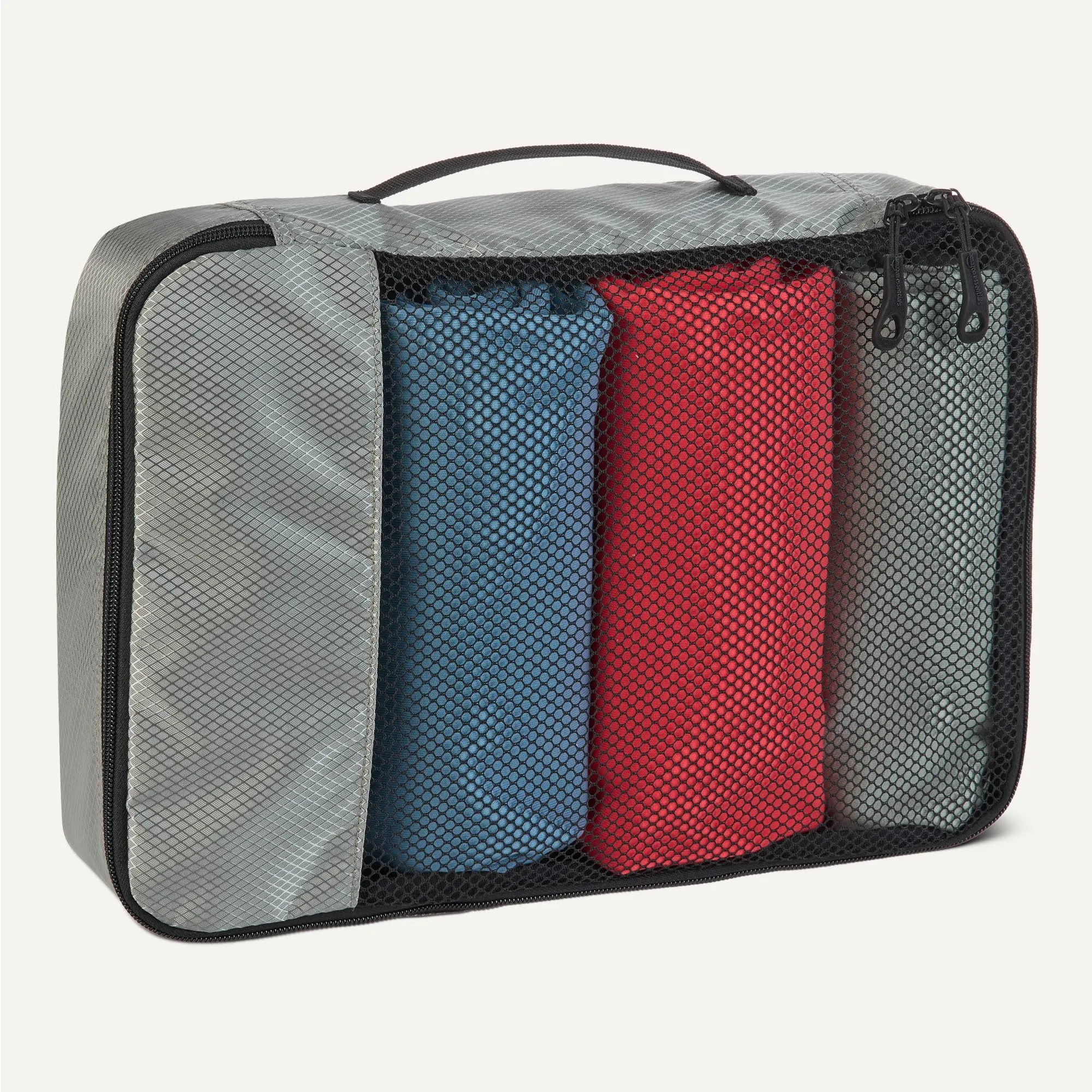 Amazon Essentials Set di 4 Packing Cube Organizer per Bagagli, Medium, Grigio - immagine 4